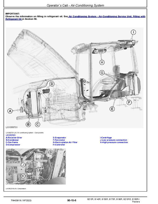 John Deere 6140R, 6150R, 6150RH, 6170R, 6190R, 6210R and 6210RE Tractors (MY12-14) Repair Manual (TM403919) John Deere 6140R, 6150R, 6150RH, 6170R, 6190R, 6210R and 6210RE Tractors (MY12-14) Repair Manual (TM403919)