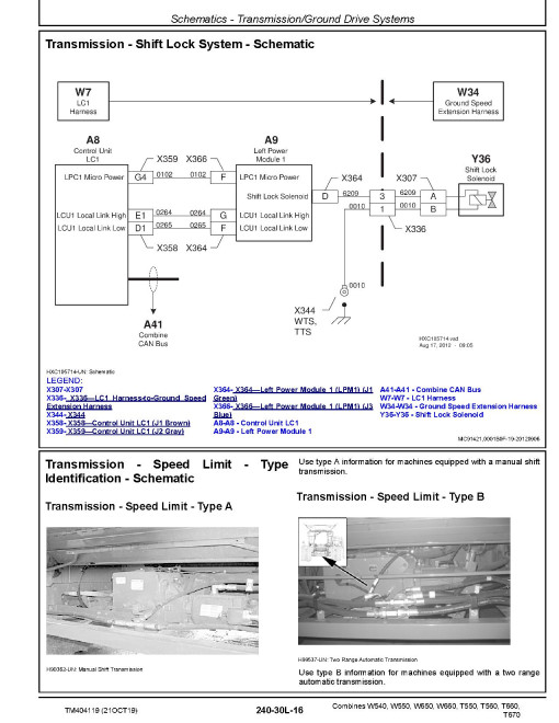 John Deere T550, T560, T660, T670, W540, W550, W650 and W660 (MY2012-2013) Combines Diagnostic Manual (TM404119) John Deere T550, T560, T660, T670, W540, W550, W650 and W660 (MY2012-2013) Combines Diagnostic Manual (TM404119)