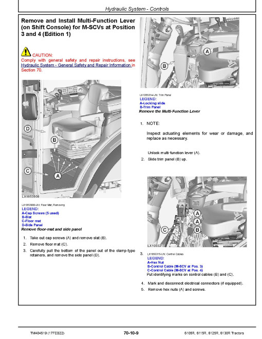 John Deere 6105R, 6115R, 6125R and 6130R Tractors (MY12-14) Repair Manual (TM404519) John Deere 6105R, 6115R, 6125R and 6130R Tractors (MY12-14) Repair Manual (TM404519)