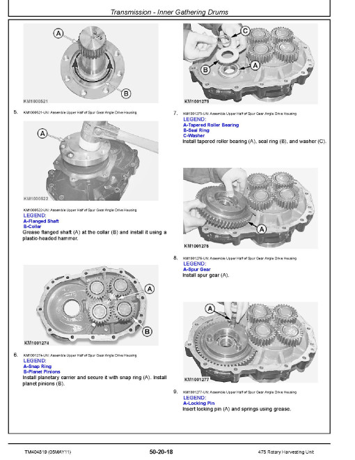John Deere 475 Rotary Harvesting Units (European Edition) Technical Manual (TM404819) John Deere 475 Rotary Harvesting Units (European Edition) Technical Manual (TM404819)