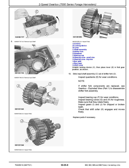 John Deere 690, 692, 696 and 698 Rotary Harvesting Units (North American Edition) Technical Manual (TM405019) John Deere 690, 692, 696 and 698 Rotary Harvesting Units (North American Edition) Technical Manual (TM405019)
