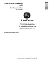 John Deere 778 (SN. from 127522) Rotary Harvesting Units (North American Edition) Technical Manual (TM405419)
