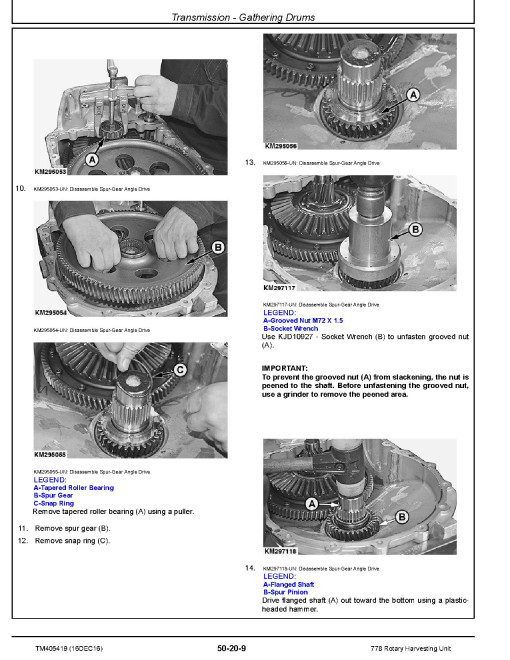 John Deere 778 (SN. from 127522) Rotary Harvesting Units (North American Edition) Technical Manual (TM405419) John Deere 778 (SN. from 127522) Rotary Harvesting Units (North American Edition) Technical Manual (TM405419)