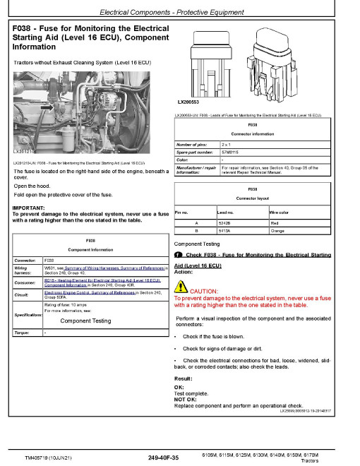 John Deere 6105M, 6115M, 6125M, 6130M, 6140M, 6150M and 6170M Tractors (MY13-15) Diagnostic Manual (TM405719) John Deere 6105M, 6115M, 6125M, 6130M, 6140M, 6150M and 6170M Tractors (MY13-15) Diagnostic Manual (TM405719)