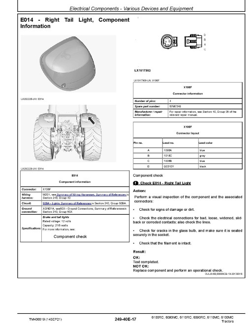 John Deere 6090MC, 6090RC, 6100MC, 6100RC, 6110MC and 6110RC Tractors (MY14-15) Diagnostic Manual (TM406519) John Deere 6090MC, 6090RC, 6100MC, 6100RC, 6110MC and 6110RC Tractors (MY14-15) Diagnostic Manual (TM406519)