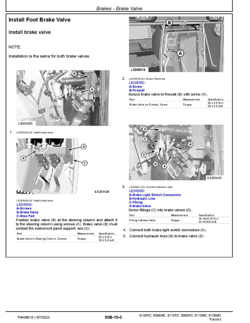 John Deere 6090MC, 6090RC, 6100MC, 6100RC, 6110MC and 6110RC Tractors (MY14-15) Repair Manual (TM406619) John Deere 6090MC, 6090RC, 6100MC, 6100RC, 6110MC and 6110RC Tractors (MY14-15) Repair Manual (TM406619)