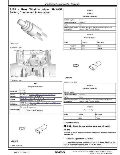John Deere 6110R, 6120R, 6130R, 6135R, 6145R, 6155R, 6155RH, 6175R, 6195R and 6215R Tractors (MY15-17) Diagnostic Manual (TM406719) John Deere 6110R, 6120R, 6130R, 6135R, 6145R, 6155R, 6155RH, 6175R, 6195R and 6215R Tractors (MY15-17) Diagnostic Manual (TM406719)