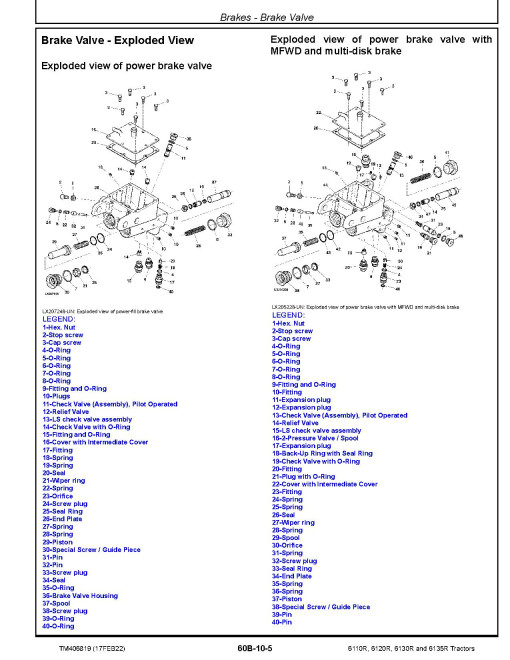John Deere 6110R, 6120R, 6130R and 6135R Tractors (MY15-17) Repair Manual (TM406819) John Deere 6110R, 6120R, 6130R and 6135R Tractors (MY15-17) Repair Manual (TM406819)