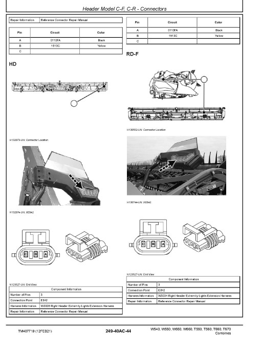John Deere T550, T560, T660, T670, W540, W550, W650 and W660 (MY2016-2019) Combines Diagnostic Manual (TM407719) John Deere T550, T560, T660, T670, W540, W550, W650 and W660 (MY2016-2019) Combines Diagnostic Manual (TM407719)