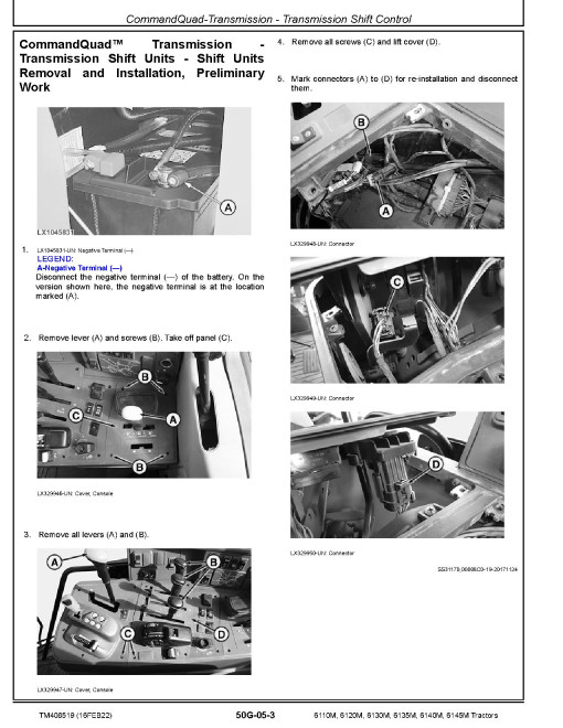 John Deere 6110M, 6120M, 6130M, 6135M, 6140M and 6145M Tractors (MY16-17) Repair Manual (TM408519) John Deere 6110M, 6120M, 6130M, 6135M, 6140M and 6145M Tractors (MY16-17) Repair Manual (TM408519)