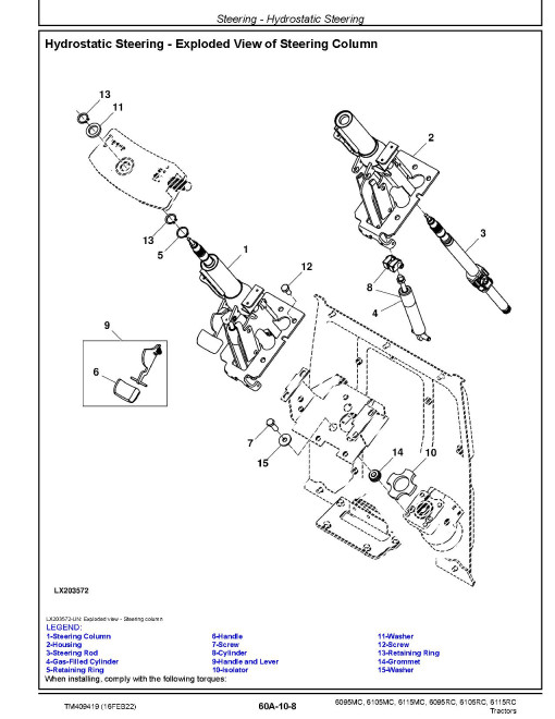 John Deere 6095MC, 6095RC, 6105MC, 6105RC, 6115MC and 6115RC Tractors (MY16-17) Repair Manual (TM409419) John Deere 6095MC, 6095RC, 6105MC, 6105RC, 6115MC and 6115RC Tractors (MY16-17) Repair Manual (TM409419)