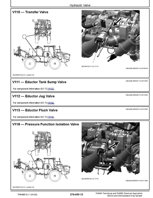 John Deere R4040i PowrSpray and R4050i Chemical Application Vehicles and Demountable Crop Sprayer (from MY18) Diagnostic Manual (TM409519) John Deere R4040i PowrSpray and R4050i Chemical Application Vehicles and Demountable Crop Sprayer (from MY18) Diagnostic Manual (TM409519)