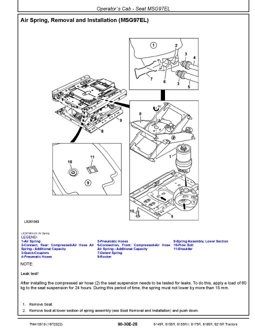 John Deere 6145R, 6155R, 6155RH, 6175R, 6195R and 6215R Tractors (from MY18) Repair Manual (TM410519) John Deere 6145R, 6155R, 6155RH, 6175R, 6195R and 6215R Tractors (from MY18) Repair Manual (TM410519)