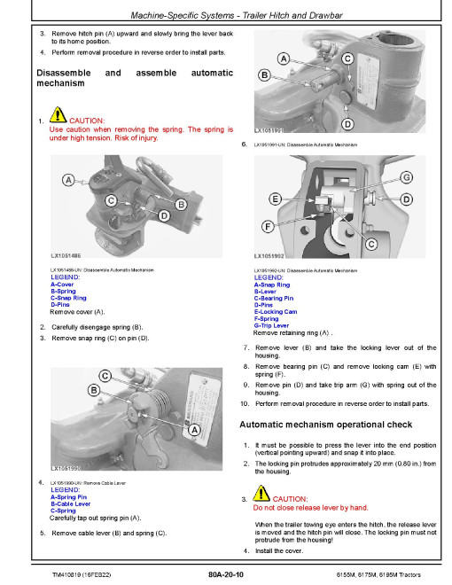 John Deere 6155M, 6175M and 6195M Tractors (MY18-19) Repair Manual (TM410819) John Deere 6155M, 6175M and 6195M Tractors (MY18-19) Repair Manual (TM410819)