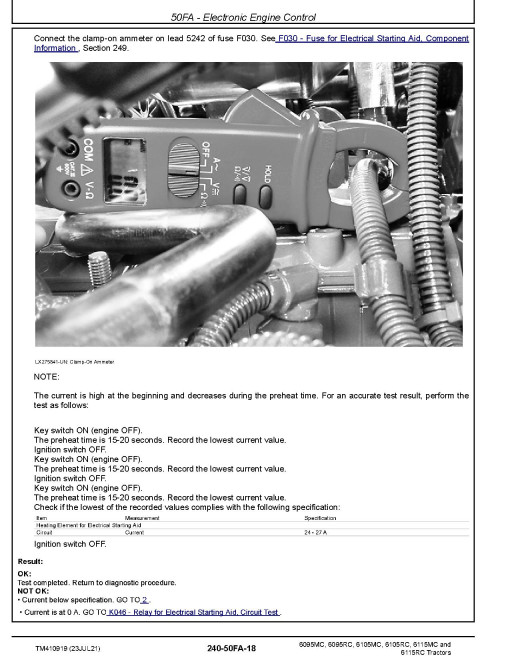 John Deere 6095MC, 6095RC, 6105MC, 6105RC, 6115MC and 6115RC Tractors (MY18-19) Diagnostic Manual (TM410919) John Deere 6095MC, 6095RC, 6105MC, 6105RC, 6115MC and 6115RC Tractors (MY18-19) Diagnostic Manual (TM410919)