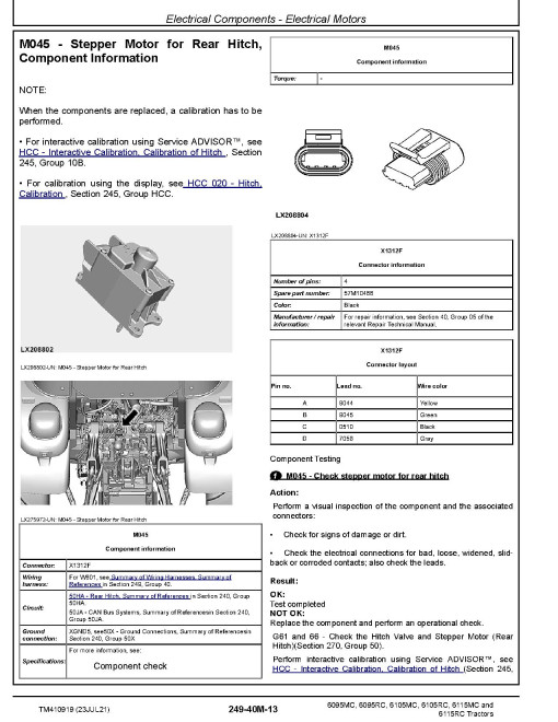 John Deere 6095MC, 6095RC, 6105MC, 6105RC, 6115MC and 6115RC Tractors (MY18-19) Diagnostic Manual (TM410919) John Deere 6095MC, 6095RC, 6105MC, 6105RC, 6115MC and 6115RC Tractors (MY18-19) Diagnostic Manual (TM410919)