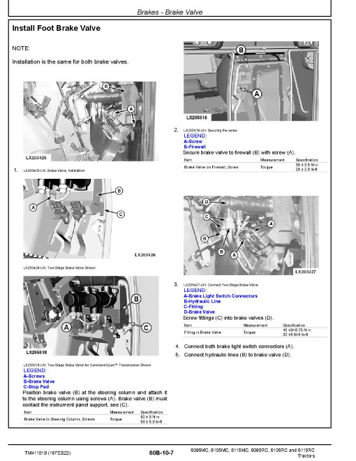 John Deere 6095MC, 6095RC, 6105MC, 6105RC, 6115MC and 6115RC Tractors (MY18-19) Repair Manual (TM411019) John Deere 6095MC, 6095RC, 6105MC, 6105RC, 6115MC and 6115RC Tractors (MY18-19) Repair Manual (TM411019)
