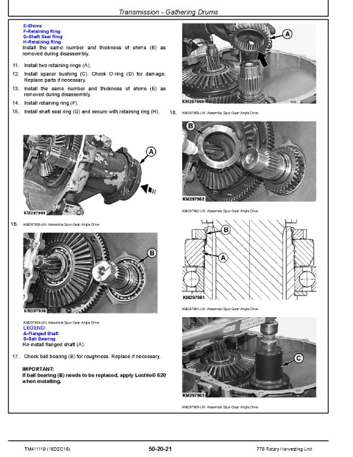 John Deere 778 (SN: 127522-) Rotary Harvesting Units (North American Edition, SN. from 127522) Technical Manual (TM411119) John Deere 778 (SN: 127522-) Rotary Harvesting Units (North American Edition, SN. from 127522) Technical Manual (TM411119)