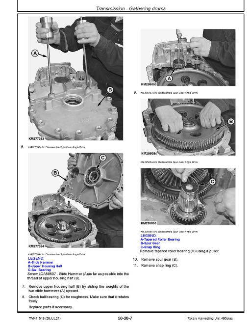 John Deere 490plus Rotary Harvesting Units (European Edition) Technical Manual (TM411519) John Deere 490plus Rotary Harvesting Units (European Edition) Technical Manual (TM411519)