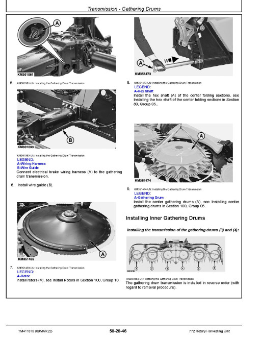 John Deere 772 Rotary Harvesting Units (North American Edition) Technical Manual (TM411619) John Deere 772 Rotary Harvesting Units (North American Edition) Technical Manual (TM411619)