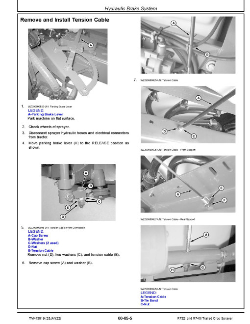 John Deere R732i and R740i Trailed Crop Sprayers Repair Technical Manual (TM413019)
