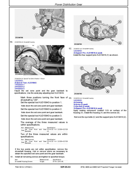 John Deere 9700, 9800 and 9900 Self-Propelled Forage Harvesters (SN: 620000-620999) Repair Manual (TM413519) John Deere 9700, 9800 and 9900 Self-Propelled Forage Harvesters (SN: 620000-620999) Repair Manual (TM413519)