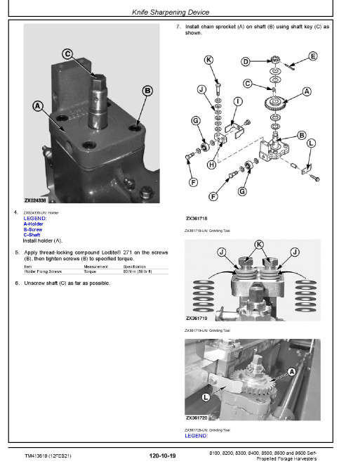 John Deere 8100, 8200, 8300, 8400, 8500, 8600 and 9600 Self-Propelled Forage Harvesters (SN: 620000-620999) Repair Manual (TM413619) John Deere 8100, 8200, 8300, 8400, 8500, 8600 and 9600 Self-Propelled Forage Harvesters (SN: 620000-620999) Repair Manual (TM413619)