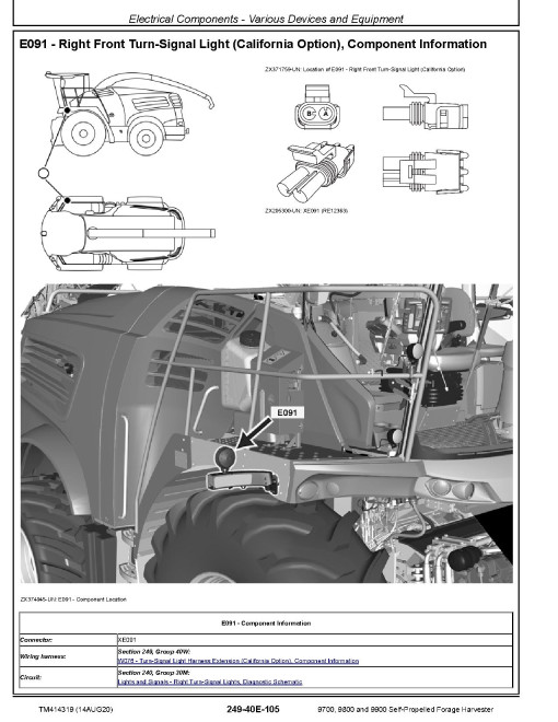 John Deere 9700, 9800 and 9900 Self-Propelled Forage Harvesters Diagnostic Manual (TM414319) John Deere 9700, 9800 and 9900 Self-Propelled Forage Harvesters Diagnostic Manual (TM414319)
