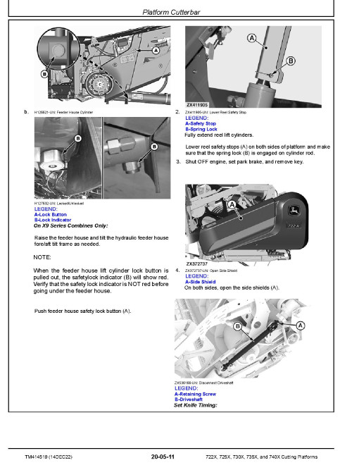 John Deere 722X, 725X, 730X, 735X and 740X Cutting Platforms (SN: 062000-) Technical Manual (TM414519) John Deere 722X, 725X, 730X, 735X and 740X Cutting Platforms (SN: 062000-) Technical Manual (TM414519)