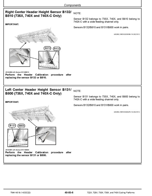 John Deere 722X, 725X, 730X, 735X and 740X Cutting Platforms (SN: 062000-) Technical Manual (TM414519) John Deere 722X, 725X, 730X, 735X and 740X Cutting Platforms (SN: 062000-) Technical Manual (TM414519)