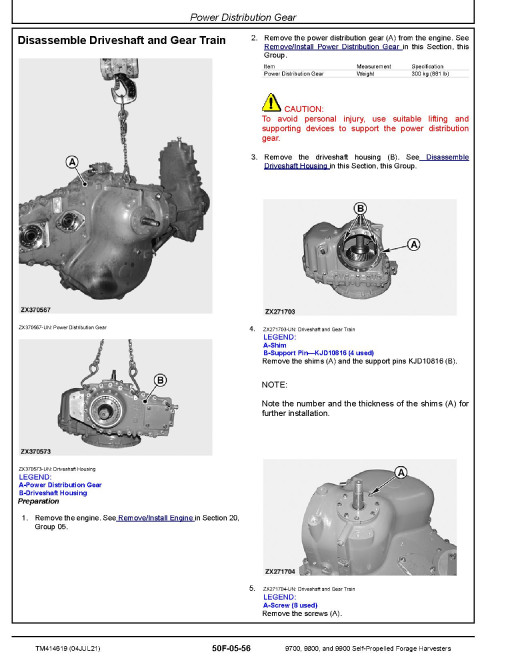 John Deere 9700, 9800 and 9900 Self-Propelled Forage Harvesters Repair Manual (TM414619) John Deere 9700, 9800 and 9900 Self-Propelled Forage Harvesters Repair Manual (TM414619)