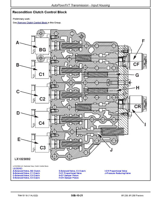 John Deere 6R 230 and 6R 250 Tractors (from MY2022) Repair Manual (TM415119) John Deere 6R 230 and 6R 250 Tractors (from MY2022) Repair Manual (TM415119)
