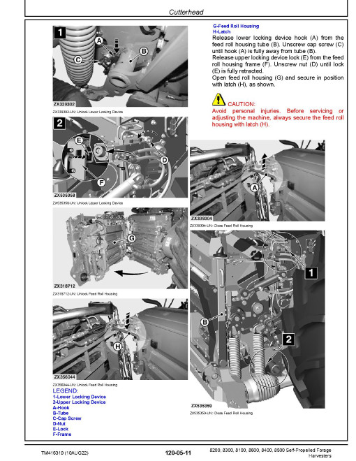 John Deere 8100, 8200, 8300, 8400, 8500 and 8600 Self-Propelled Forage Harvesters (SN. from 623000) Repair Manual (TM416319) John Deere 8100, 8200, 8300, 8400, 8500 and 8600 Self-Propelled Forage Harvesters (SN. from 623000) Repair Manual (TM416319)