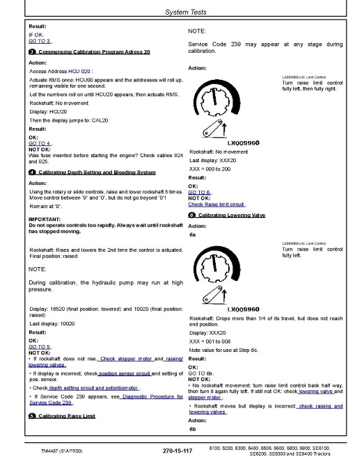 John Deere 6100, 6100SE, 6200, 6200SE, 6300, 6300SE, 6400, 6400SE, 6506, 6600, 6800 and 6900 Tractors (Europe) Operation and Test Manual (TM4487) John Deere 6100, 6100SE, 6200, 6200SE, 6300, 6300SE, 6400, 6400SE, 6506, 6600, 6800 and 6900 Tractors (Europe) Operation and Test Manual (TM4487)