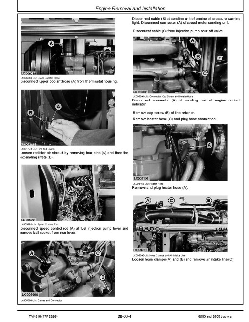 John Deere 6800 and 6900 Tractors (Europe) Repair Manual (TM4516) John Deere 6800 and 6900 Tractors (Europe) Repair Manual (TM4516)