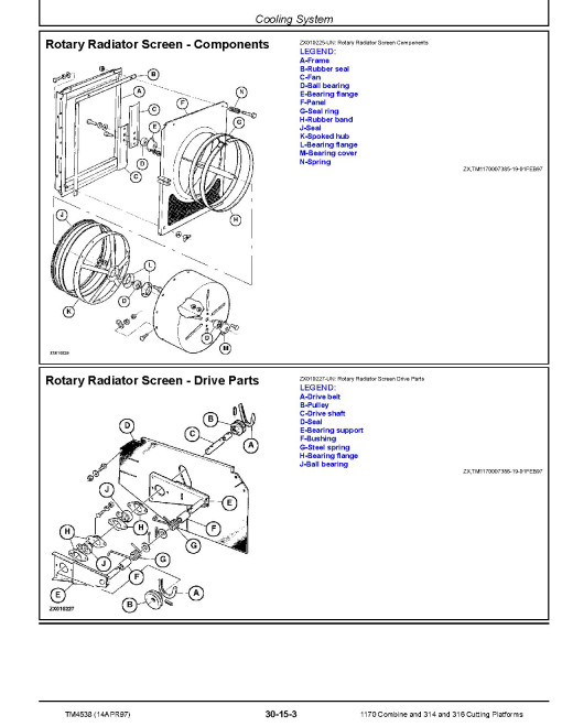 John Deere 1170 Combines, 314 and 316 Cuting Platforms Technical Manual (TM4538) John Deere 1170 Combines, 314 and 316 Cuting Platforms Technical Manual (TM4538)