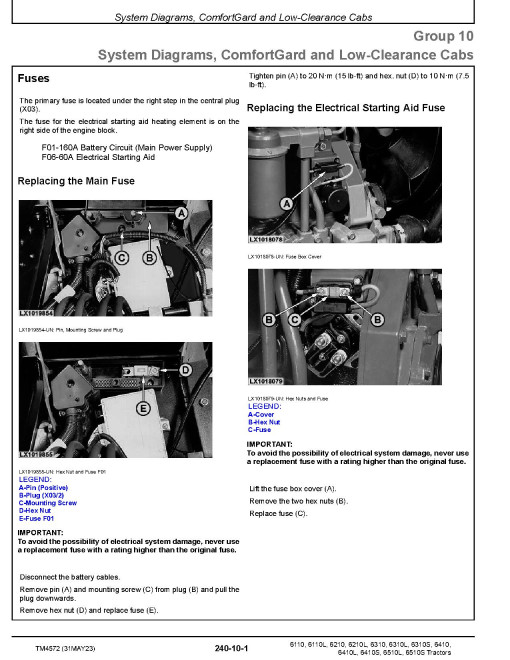 John Deere 6110(L), 6210(L), 6310(L,S), 6410(L,S), 6510L and 6510S Tractors (North American Edition) Operation and Test Manual (TM4572) John Deere 6110(L), 6210(L), 6310(L,S), 6410(L,S), 6510L and 6510S Tractors (North American Edition) Operation and Test Manual (TM4572)