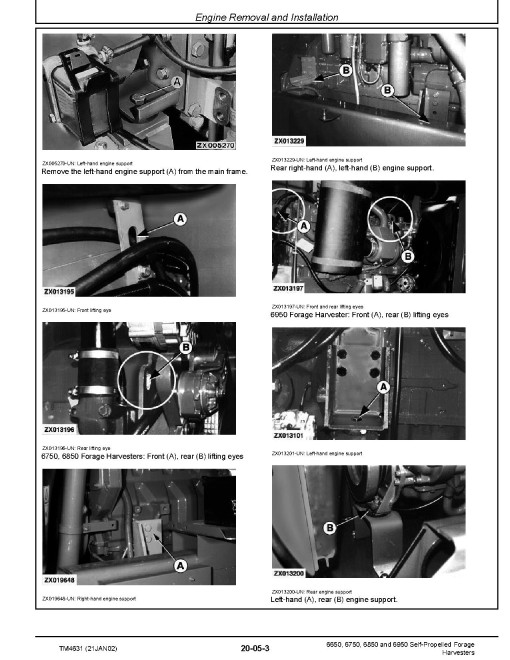 John Deere 6650, 6750, 6850 and 6950 Self-Propelled Forage Harvesters Technical Manual (TM4631) John Deere 6650, 6750, 6850 and 6950 Self-Propelled Forage Harvesters Technical Manual (TM4631)
