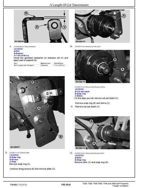 John Deere 7200, 7300, 7400, 7500, 7700 and 7800 Self-Propelled Forage Harvesters Repair Manual (TM4668) John Deere 7200, 7300, 7400, 7500, 7700 and 7800 Self-Propelled Forage Harvesters Repair Manual (TM4668)