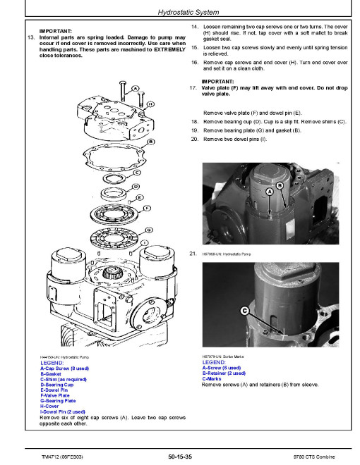 John Deere 9780 CTS (SN. from 072800) Combines (European Edition) Repair Manual (TM4712) John Deere 9780 CTS (SN. from 072800) Combines (European Edition) Repair Manual (TM4712)