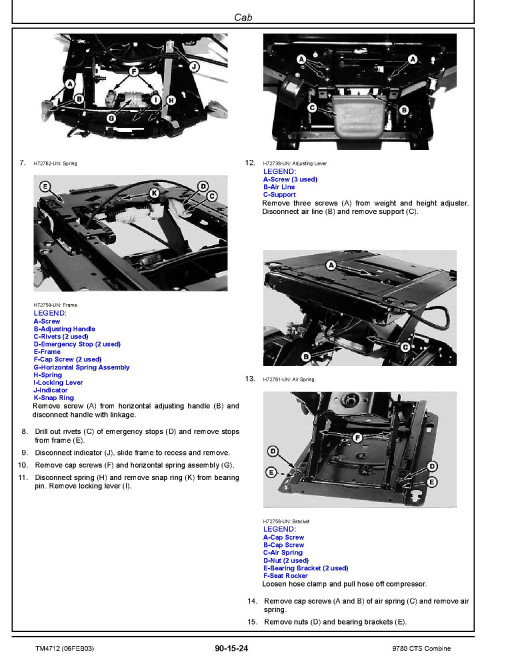 John Deere 9780 CTS (SN. from 072800) Combines (European Edition) Repair Manual (TM4712) John Deere 9780 CTS (SN. from 072800) Combines (European Edition) Repair Manual (TM4712)