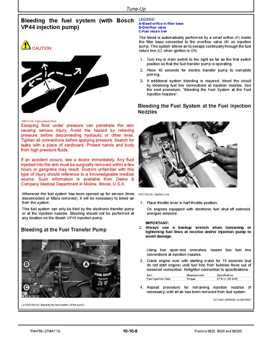 John Deere 6820, 6920 and 6920S Tractors (European Edition) Repair Manual (TM4756) John Deere 6820, 6920 and 6920S Tractors (European Edition) Repair Manual (TM4756)