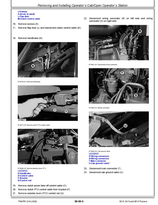 John Deere 5310, 5410 and 5510 Tractors Technical Manual (TM4767) John Deere 5310, 5410 and 5510 Tractors Technical Manual (TM4767)