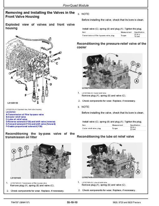 John Deere 5620, 5720 and 5820 Tractors (European Edition) Repair Manual (TM4787) John Deere 5620, 5720 and 5820 Tractors (European Edition) Repair Manual (TM4787)