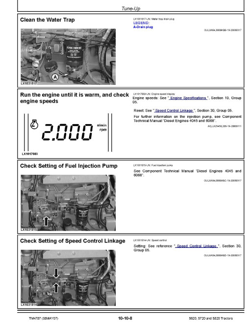 John Deere 5620, 5720 and 5820 Tractors (European Edition) Repair Manual (TM4787) John Deere 5620, 5720 and 5820 Tractors (European Edition) Repair Manual (TM4787)