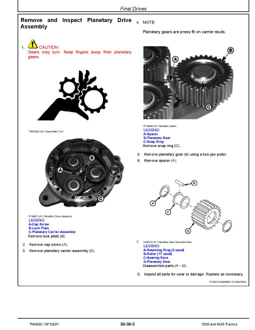 John Deere 5303 and 5403 Tractors (PIN Prefix: PY) Technical Manual (TM4830) John Deere 5303 and 5403 Tractors (PIN Prefix: PY) Technical Manual (TM4830)