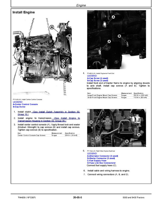 John Deere 5303 and 5403 Tractors (PIN Prefix: PY) Technical Manual (TM4830) John Deere 5303 and 5403 Tractors (PIN Prefix: PY) Technical Manual (TM4830)