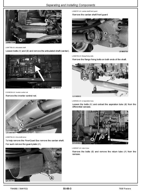 John Deere 7505 Tractors Repair Manual (TM4868) John Deere 7505 Tractors Repair Manual (TM4868)