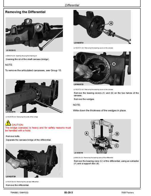 John Deere 7505 Tractors Repair Manual (TM4868) John Deere 7505 Tractors Repair Manual (TM4868)