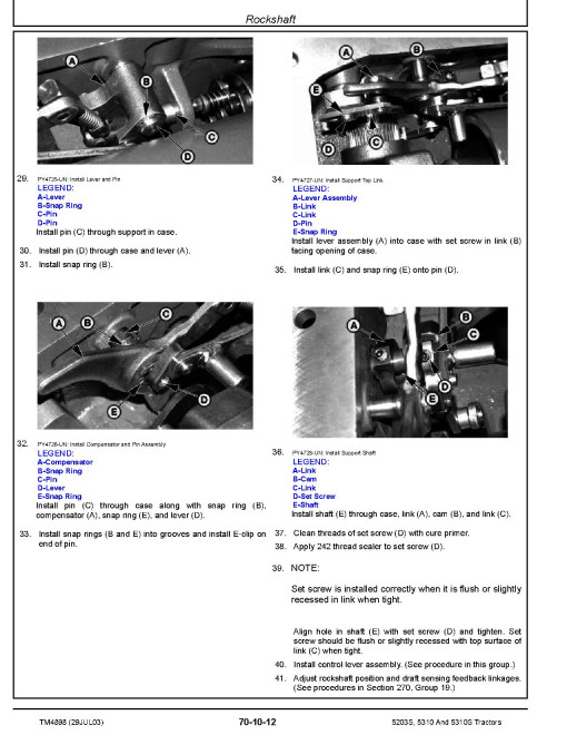 John Deere 5203S, 5310 and 5310S Tractors (Indian) Technical Manual (TM4898) John Deere 5203S, 5310 and 5310S Tractors (Indian) Technical Manual (TM4898)